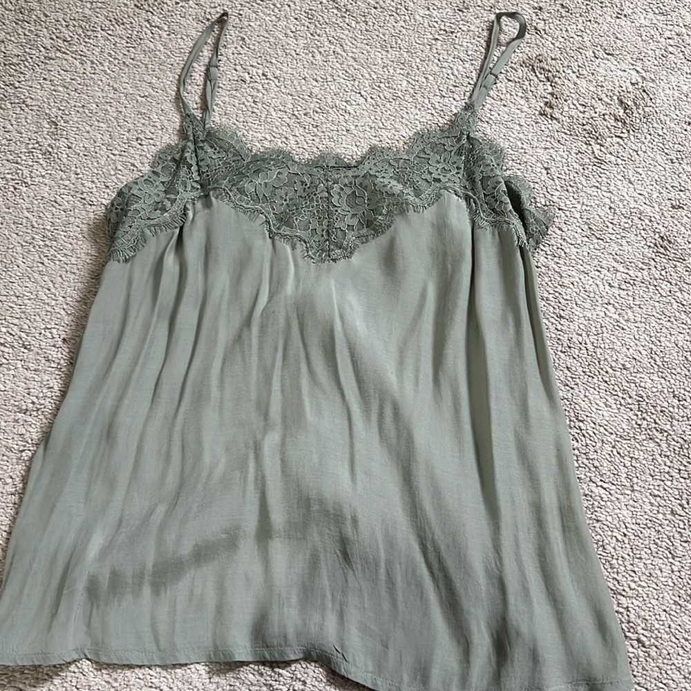 Abercrombie and Fitch size XS Sage Green Lace Cami